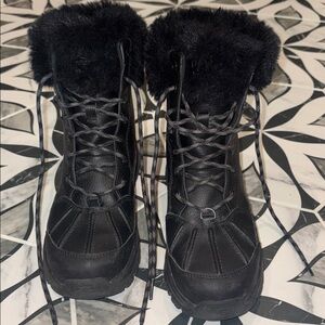 UGG Yose Fluff Waterproof Leather Boots